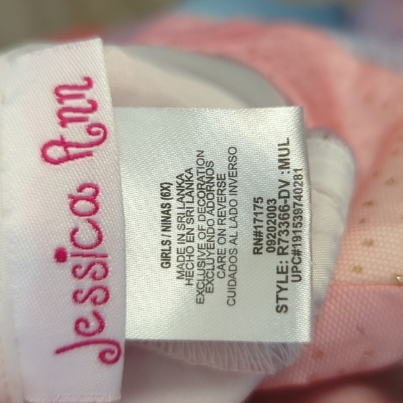 Girls fancy tule glitter dress six 6 - Picture 2 of 3